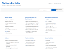 Tablet Screenshot of nostockportfolio.com